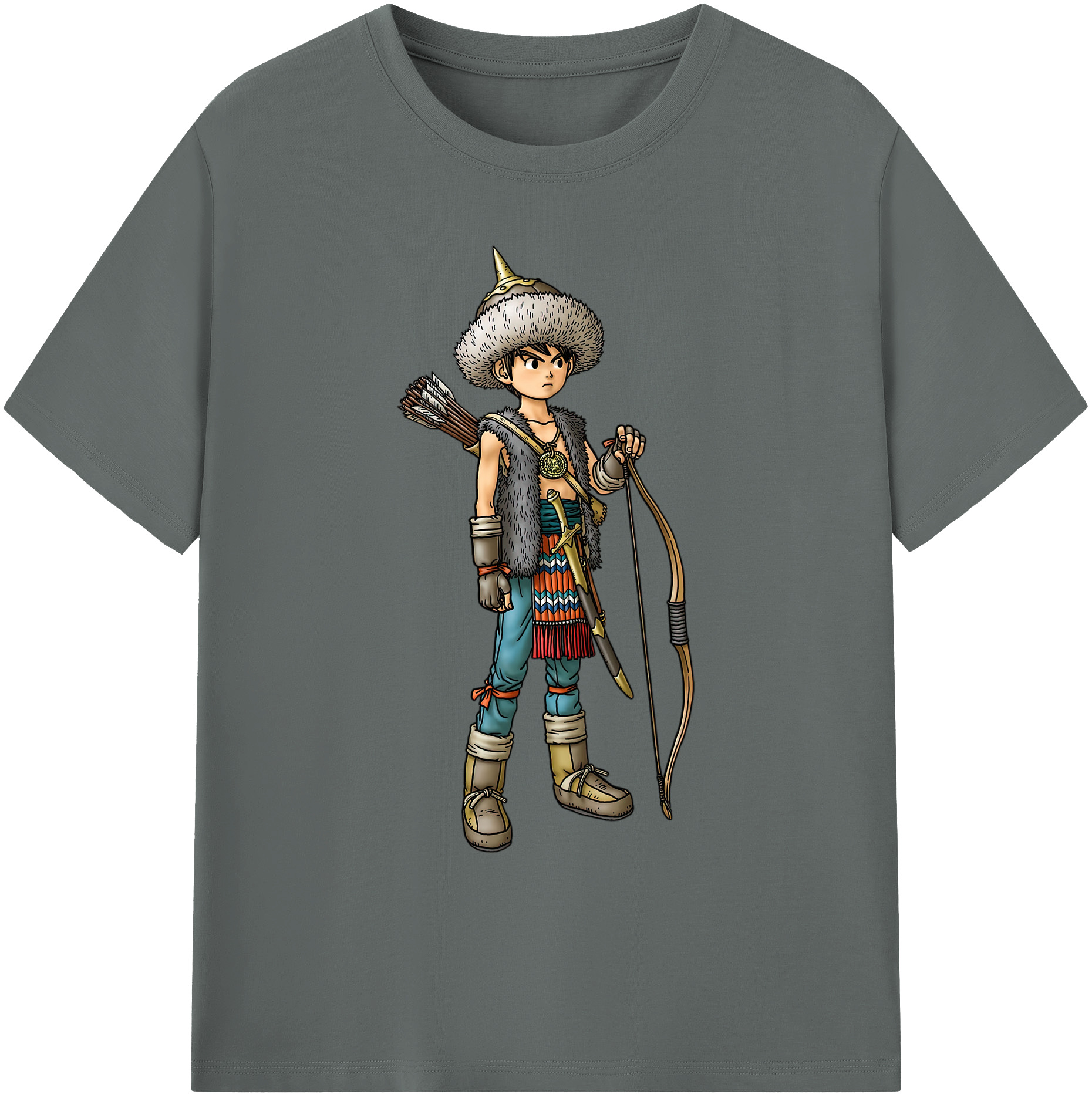 （画像用） ドラゴンクエスト Doragon Kuesuto Dragon Quest 綿100％ メンズ半袖Tシャツ｜肌触りやわらか＆通気性